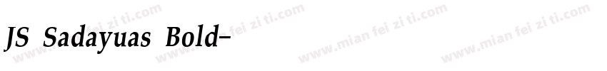 JS Sadayuas Bold字体转换